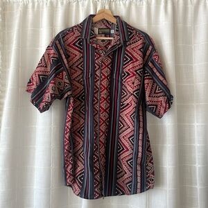 Vintage panhandle slim pearl snap short sleeve shirt 16-16 1/2